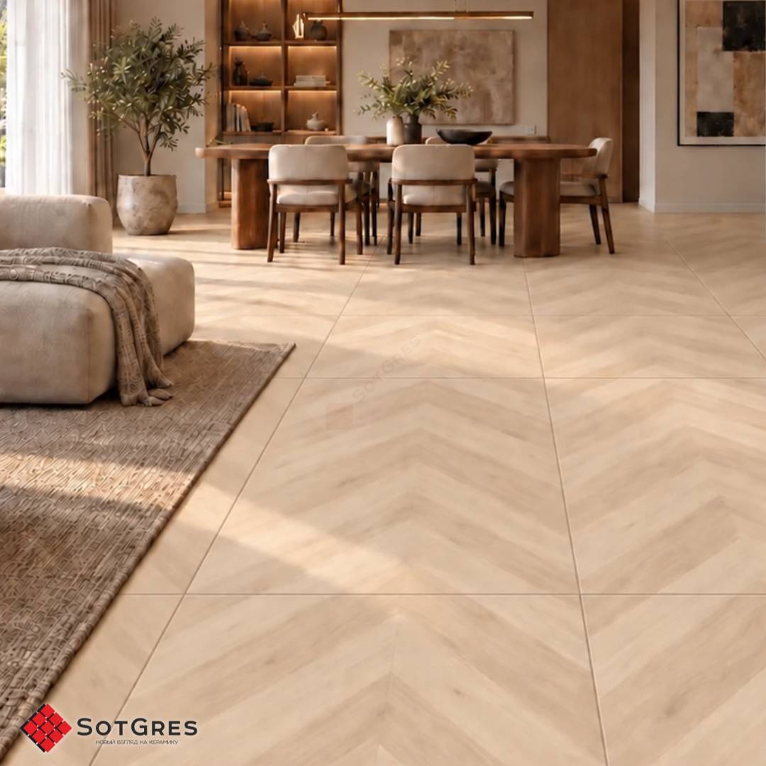 OLMO WOOD ОАК CHEVRON/60х120/матовый керамический гранит