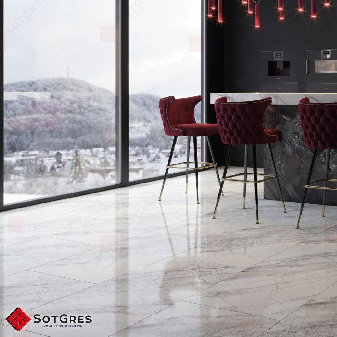 STORMS WHITE/60х120/глянцевый керамический гранит