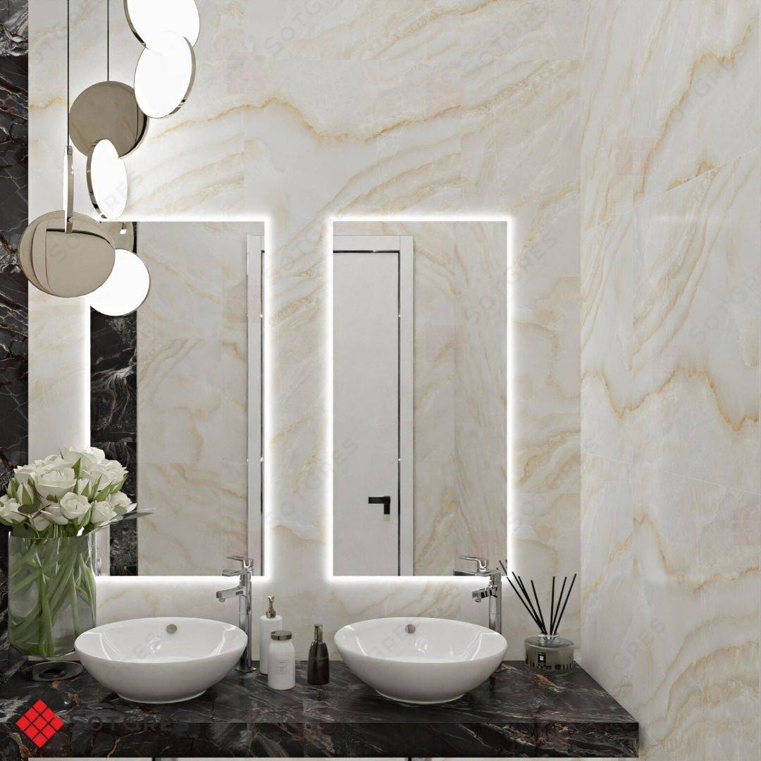 SKY ONYX /60х60/ глянцевый светло-бежевый керамический гранит