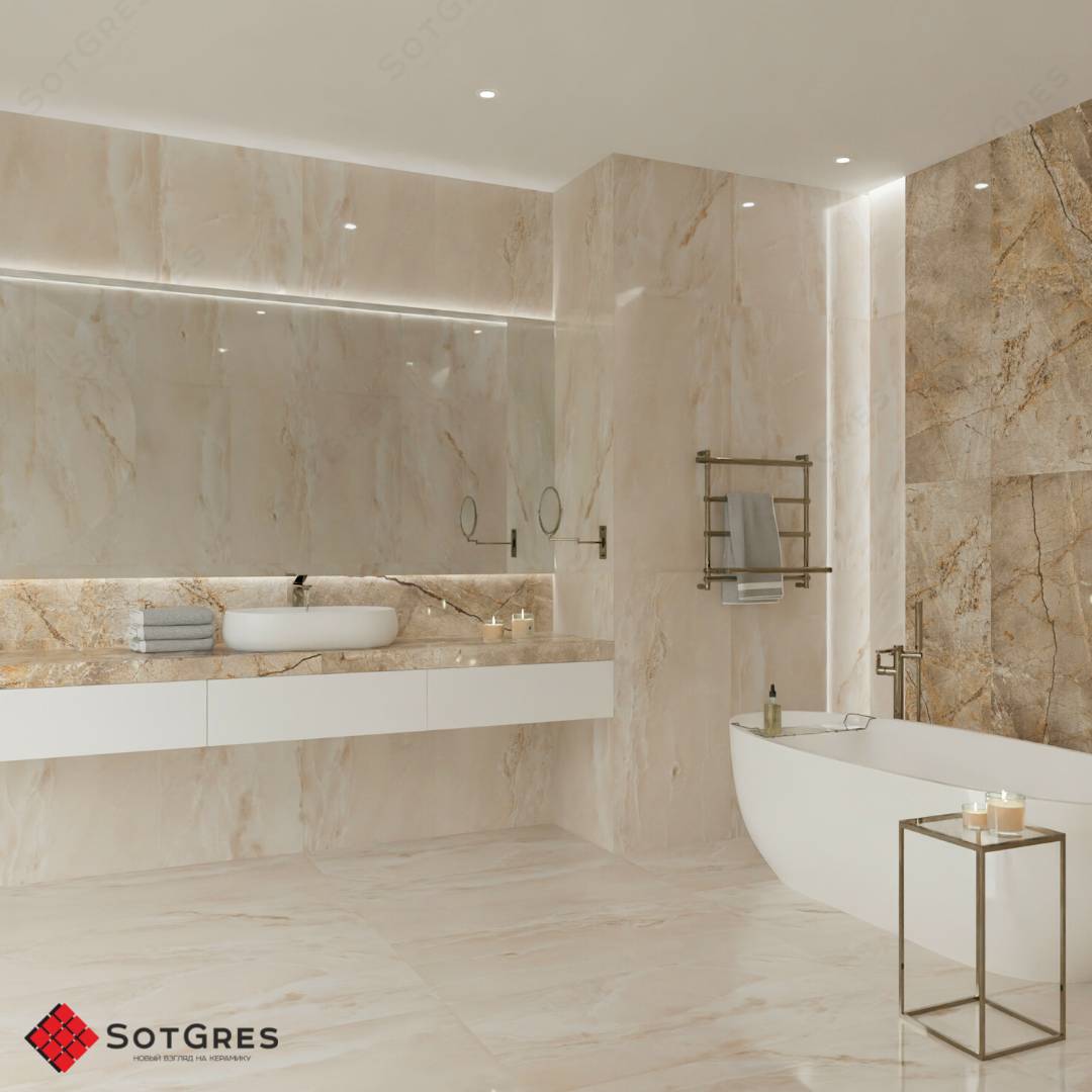 IVORY /120х60/ глянцевый светло-бежевый керамический гранит