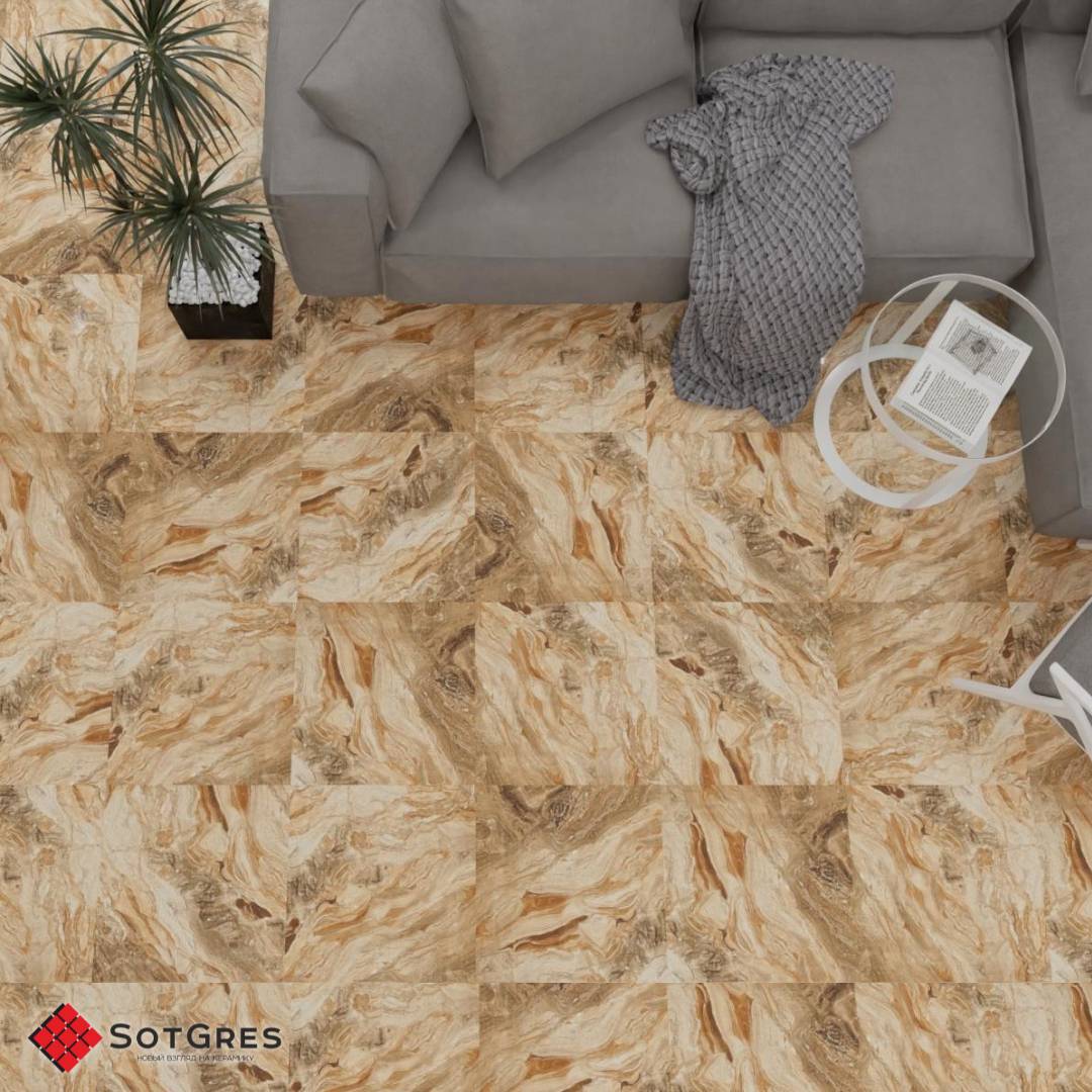 LEVIANA BROWN/60х60/ глянцевый керамический гранит