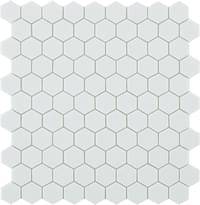 Hex Nordic № 910 Белый (на сетке) (0,087м2)  /31,7*30,7  / Мозаика