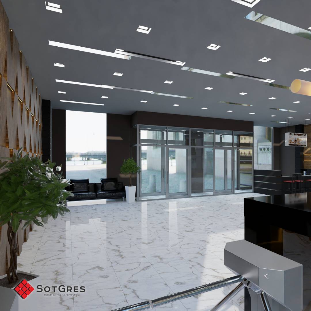 MODERN STATUARIO /120х60/ глянцевый белый керамический гранит под мрамор