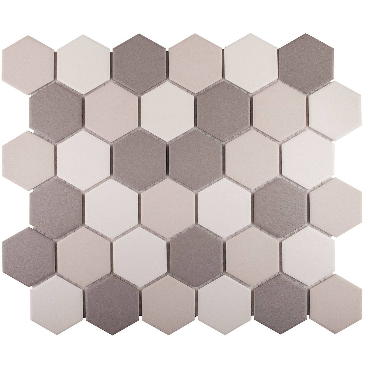  Hexagon small Grey Mix Antislip. (JMT55221) 325х282х6