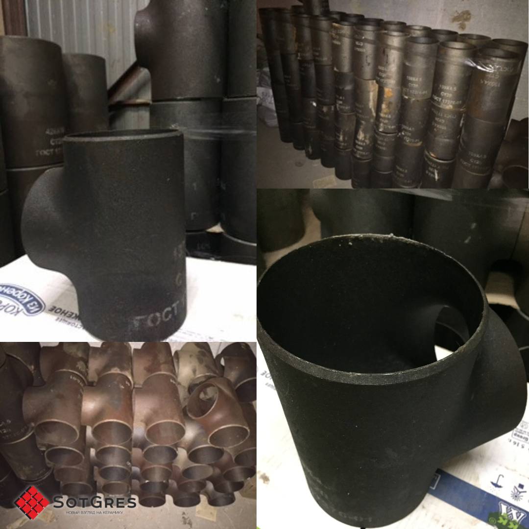 Тройник стальной равнопроходной 159х159х6