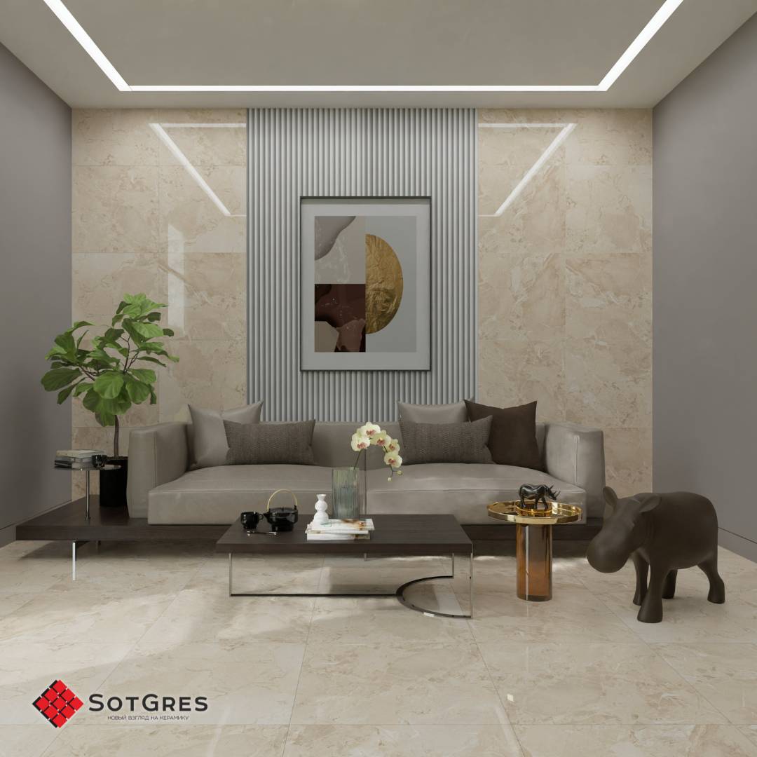 DOVE CREMA /60х60/ кремовый глянцевый полированный керамический гранит