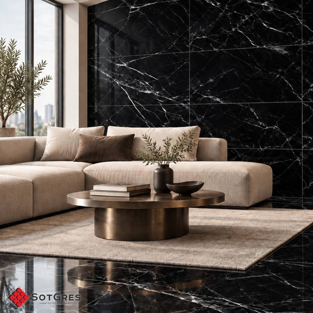 LEON MARQUINA BLACK HG/60х120/глянцевый керамический гранит