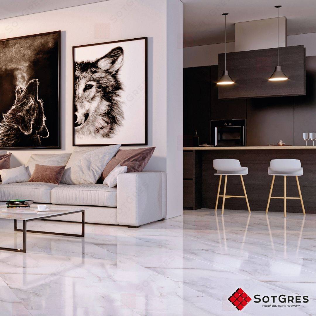 ALPIKA ONYX /60х120/ глянцевый белый керамический гранит под оникс