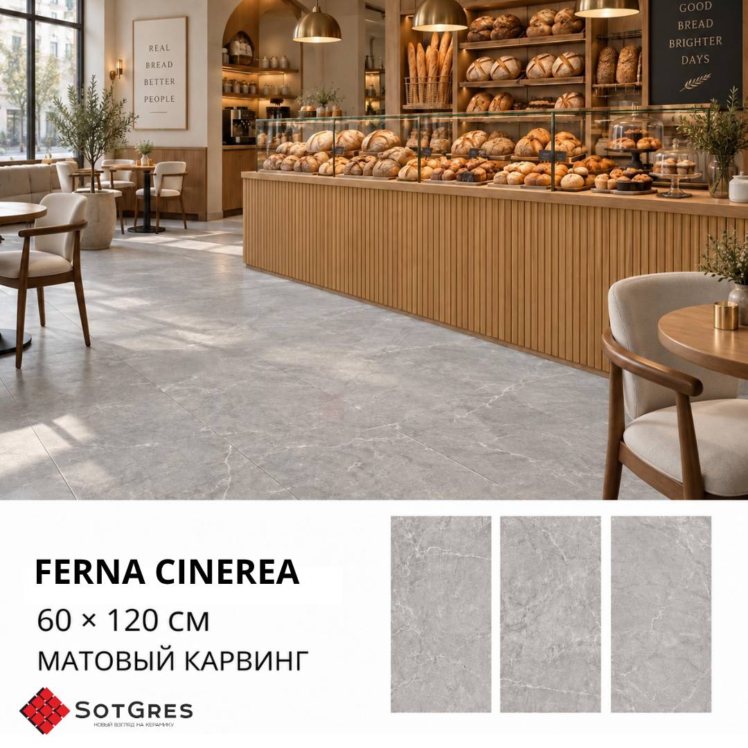 FERNA CINEREA/60х120/карвинг матовый керамический гранит