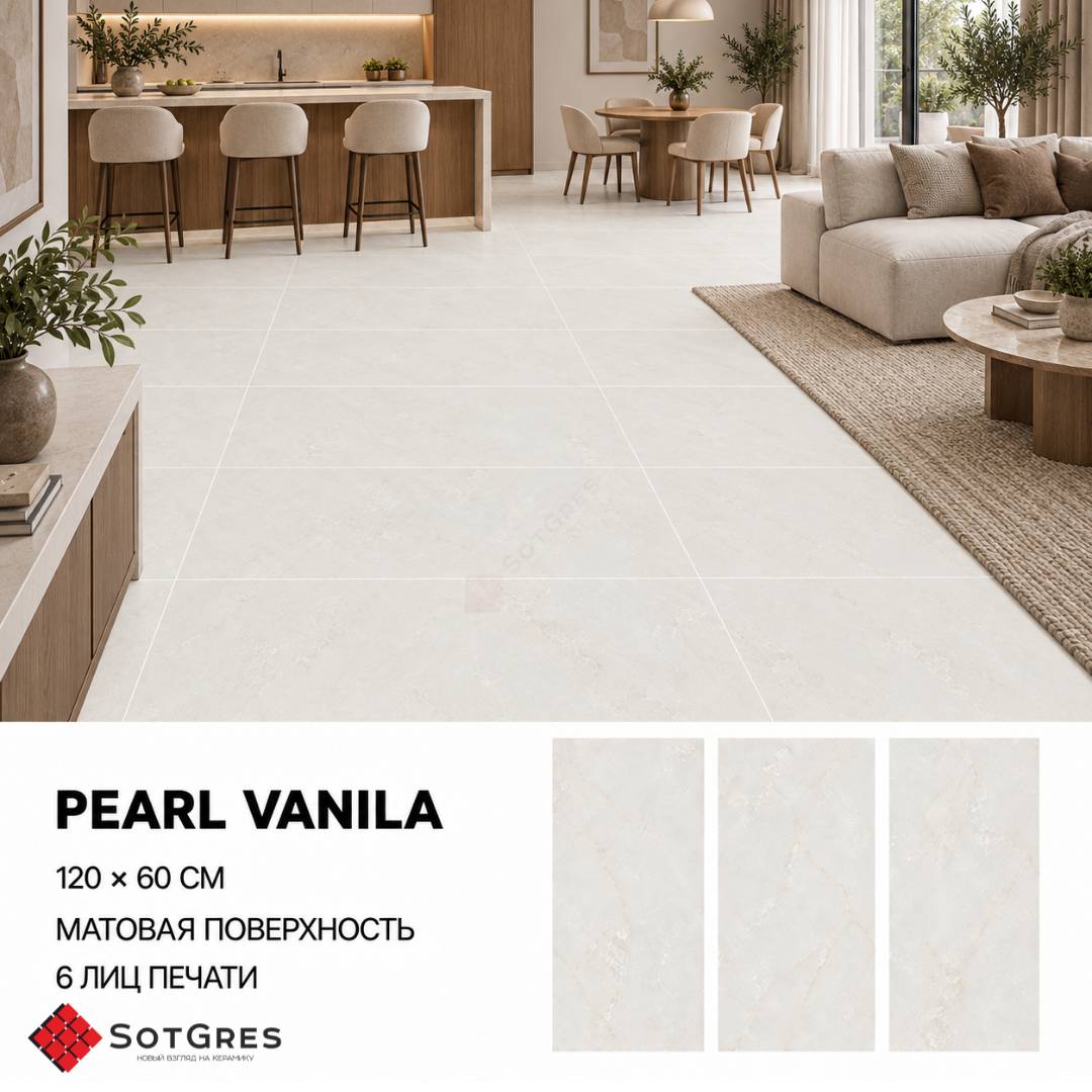 PEARL VANILA МАTT/60х120/матовый керамический гранит