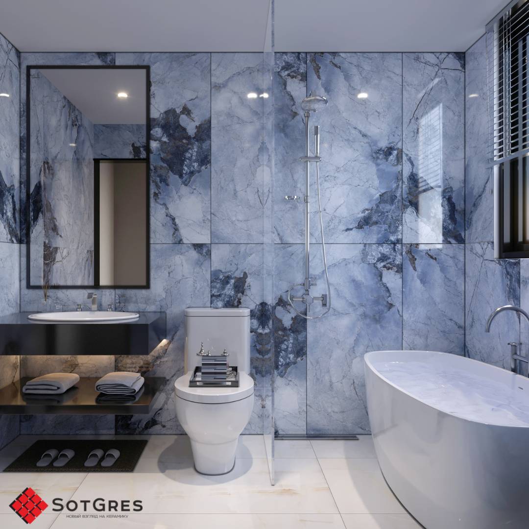 SUMMER BLUE/60х120/глянцевый керамический гранит