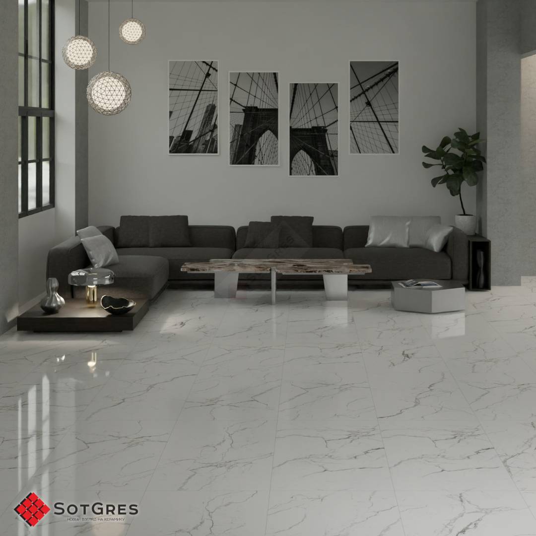 REGAL CARARRA WHITE/80х160/глянцевый керамический гранит