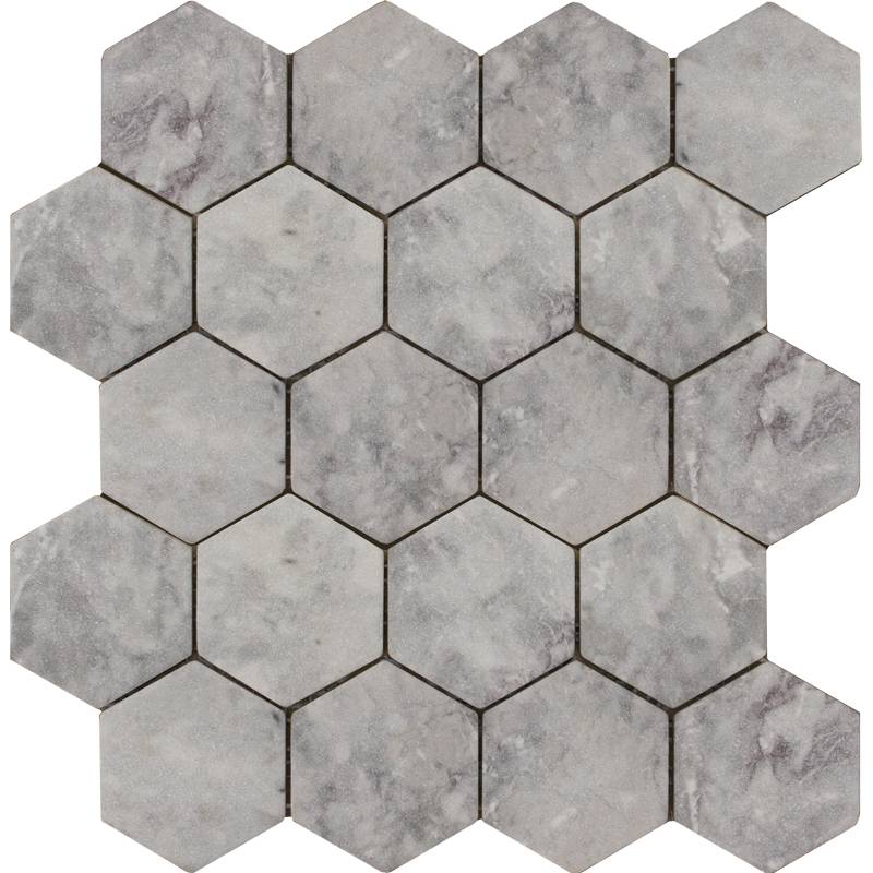 Hexagon VLg Tumbled 64x74 (305X305X8)/ Натур.мрамор мозаика