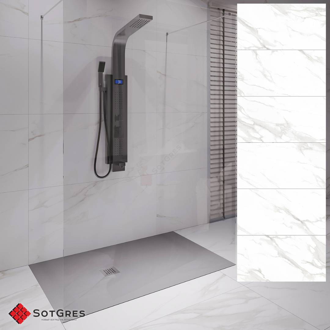 STATUARIO MERCURY SATIN/Керамогранит сатинированный/60*120