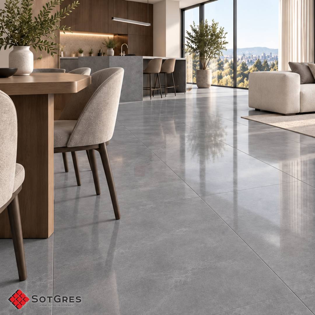 CONCEPT GREY/60х120/глянцевый керамический гранит