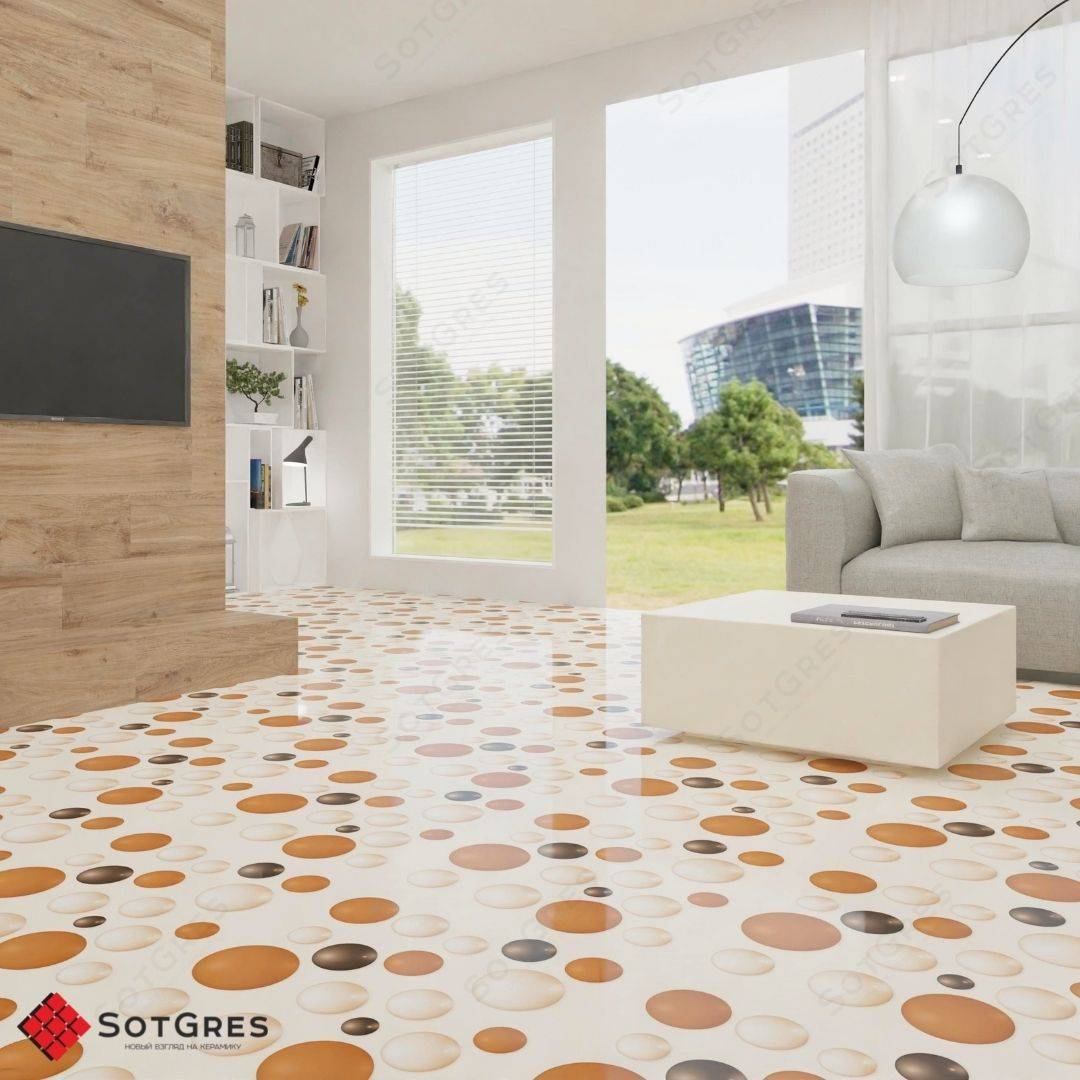 3D GOLD BALL/60х60/глянцевый керамический гранит